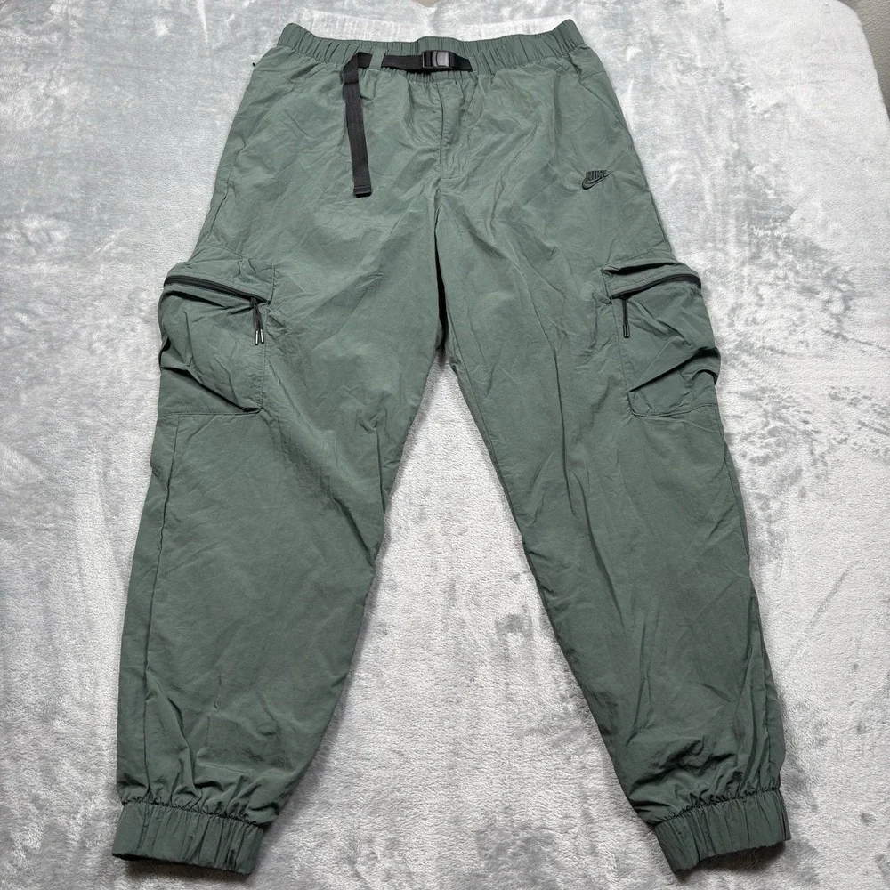 Nike Tech Woven UV Cargo Pants Vintage Green Lined FZ0756-338 Men's Large